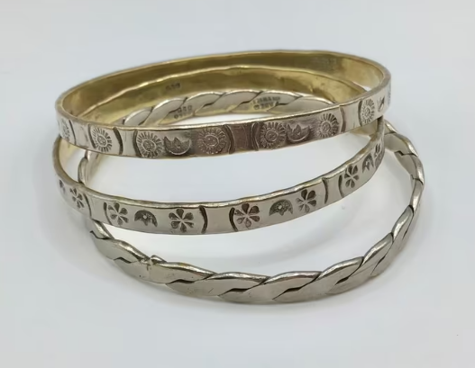 Vintage Taxco armband zilver 925 met koper 3 stuks Taxco