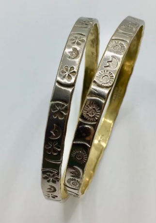 Vintage Taxco armband zilver 925 met koper 3 stuks Taxco