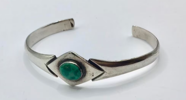 Vintage armband zilver 925 gemerkt Turquoise steen Art Deco Vintage armband zilver 925 gemerkt Turquoise steen Art Deco