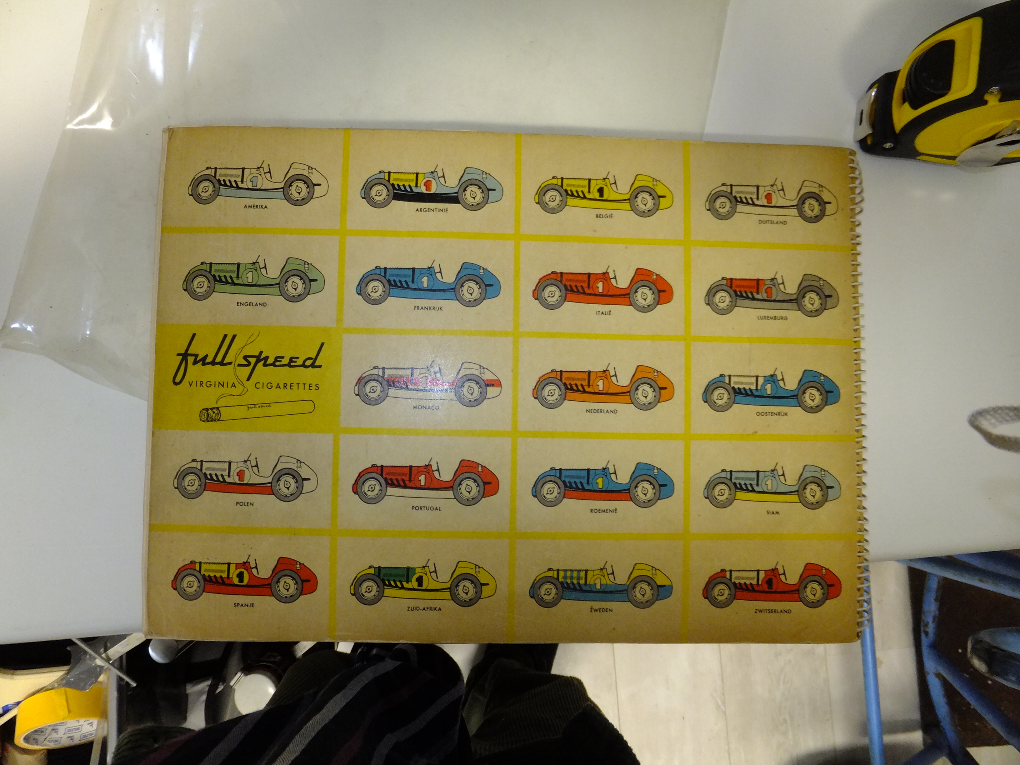 Zeldzame complete set – 4 plaatjesalbums "Geschiedenis van de Automobiel" – ca. 1940-1950