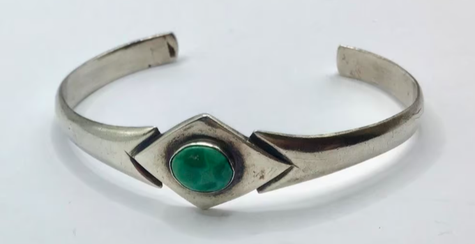 Vintage armband zilver 925 gemerkt Turquoise steen Art Deco Vintage armband zilver 925 gemerkt Turquoise steen Art Deco