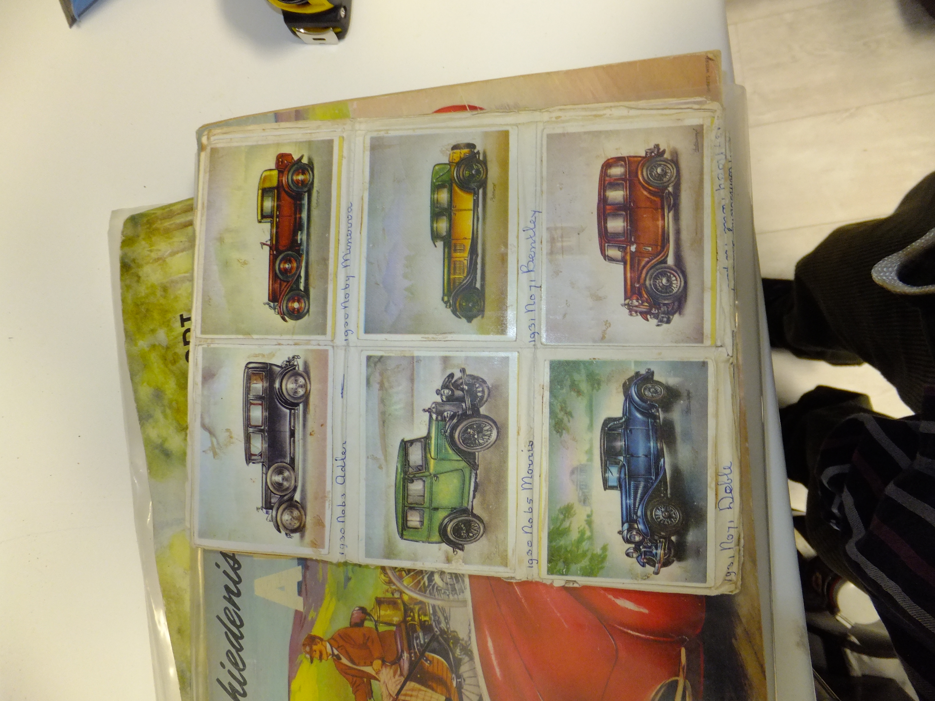 Zeldzame complete set – 4 plaatjesalbums "Geschiedenis van de Automobiel" – ca. 1940-1950