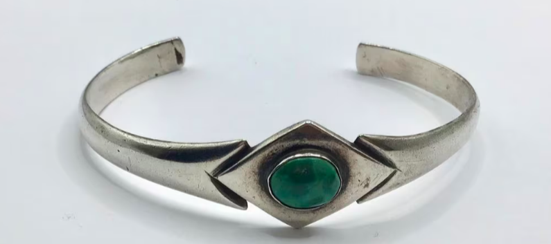 Vintage armband zilver 925 gemerkt Turquoise steen Art Deco Vintage armband zilver 925 gemerkt Turquoise steen Art Deco