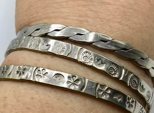 Vintage Taxco armband zilver 925 met koper 3 stuks Taxco