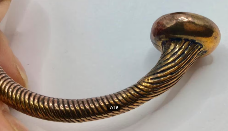 Vintage armband Keltisch Gallisch brons goud schat van Tayac