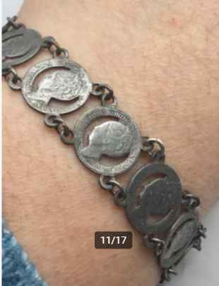 Armband van Wilhelmina dubbeltjes Armband van Wilhelmina dubbeltjes