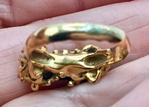 Design ring en oorbellen van Charles Jourda,  goud verguld Onyx.