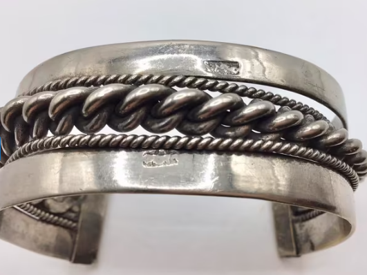 Vintage Berber armband zilver op koper Bedouin Armband