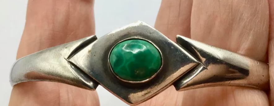 Vintage armband zilver 925 gemerkt Turquoise steen Art Deco Vintage armband zilver 925 gemerkt Turquoise steen Art Deco