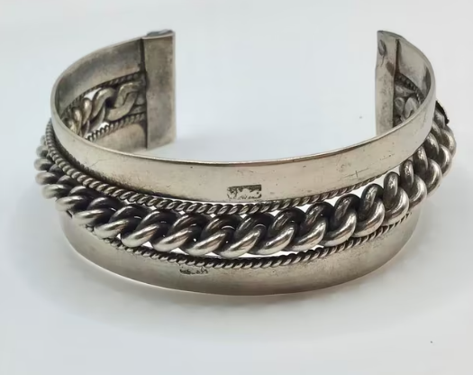 Vintage Berber armband zilver op koper Bedouin Armband