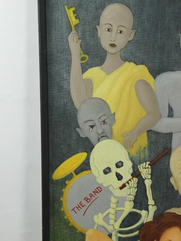Surrealistische fantasierijk schilderij van H de Laet Surrealistische fantasierijk schilderij van H de Laet
