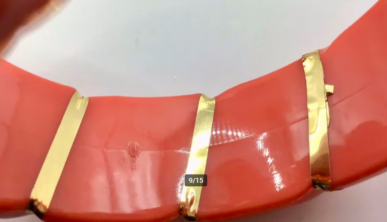 Vintage armband 3 stuks Celluloid Lucite armband Koraal Vintage armband 3 stuks Celluloid Lucite armband Koraal