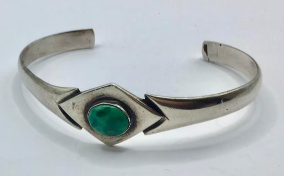 Vintage armband zilver 925 gemerkt Turquoise steen Art Deco Vintage armband zilver 925 gemerkt Turquoise steen Art Deco