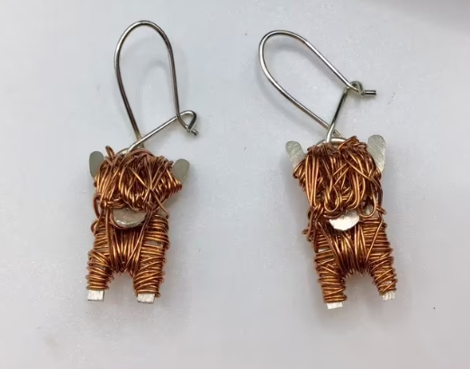 Exclusieve Designer oorbellen door Avril Manderson zilver koper nieuw