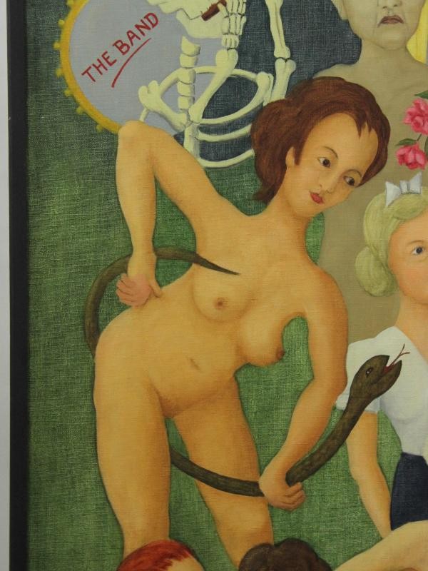 Surrealistische fantasierijk schilderij van H de Laet Surrealistische fantasierijk schilderij van H de Laet