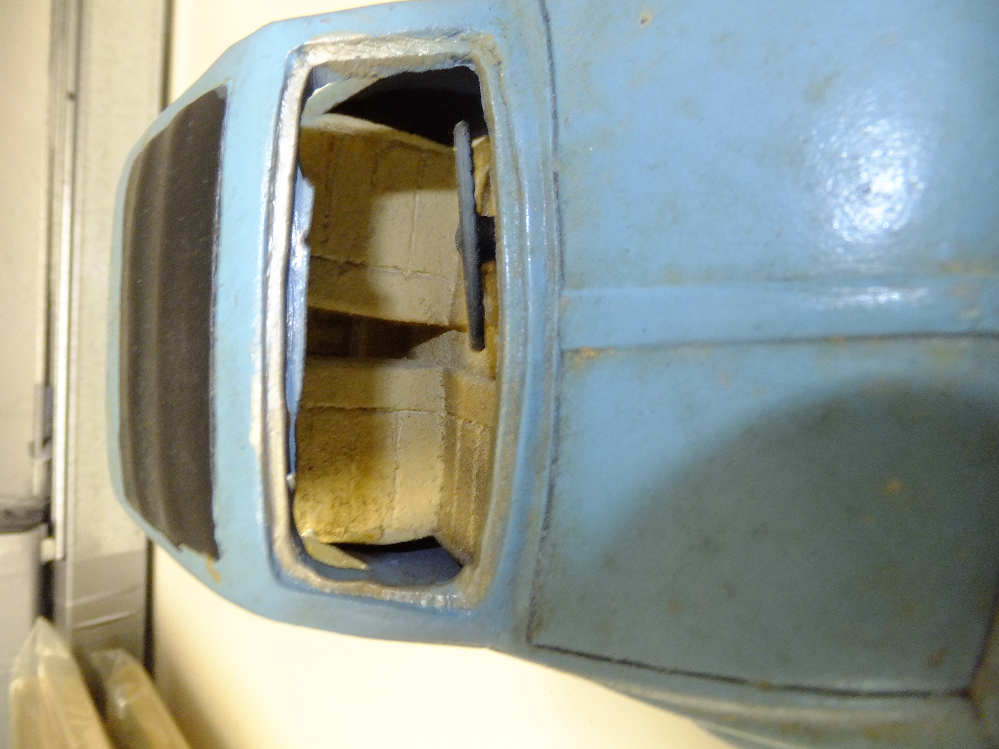 Schaalmodel Fiat 500 – blauwe kleur – nette staat – compleet interieur