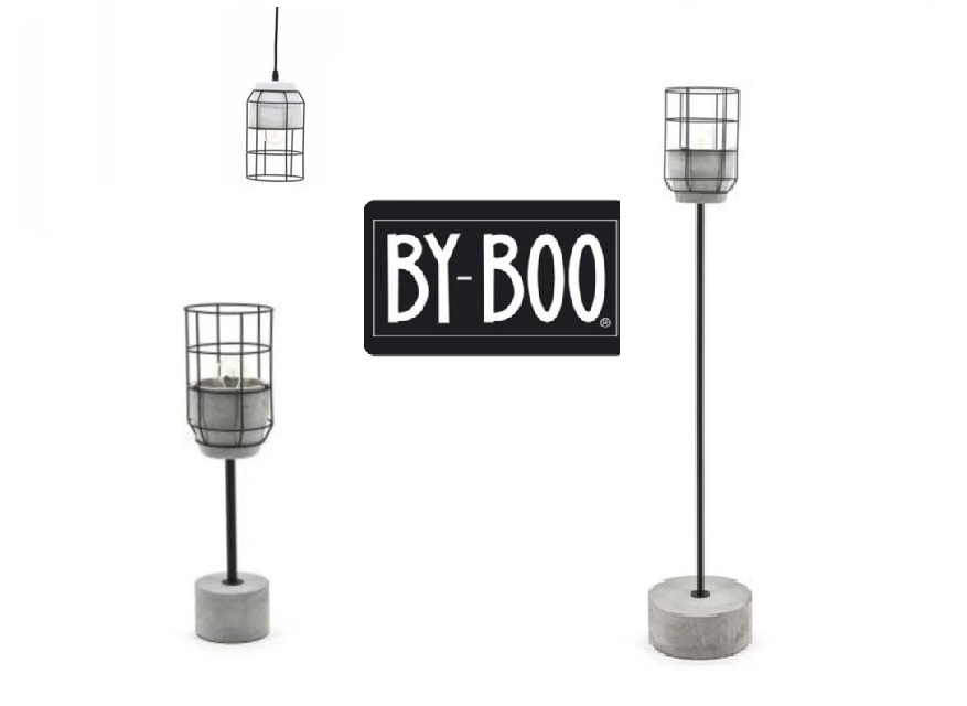 Set van drie By-Boo lampen (Adviesprijs € 169,-)  beton en staal