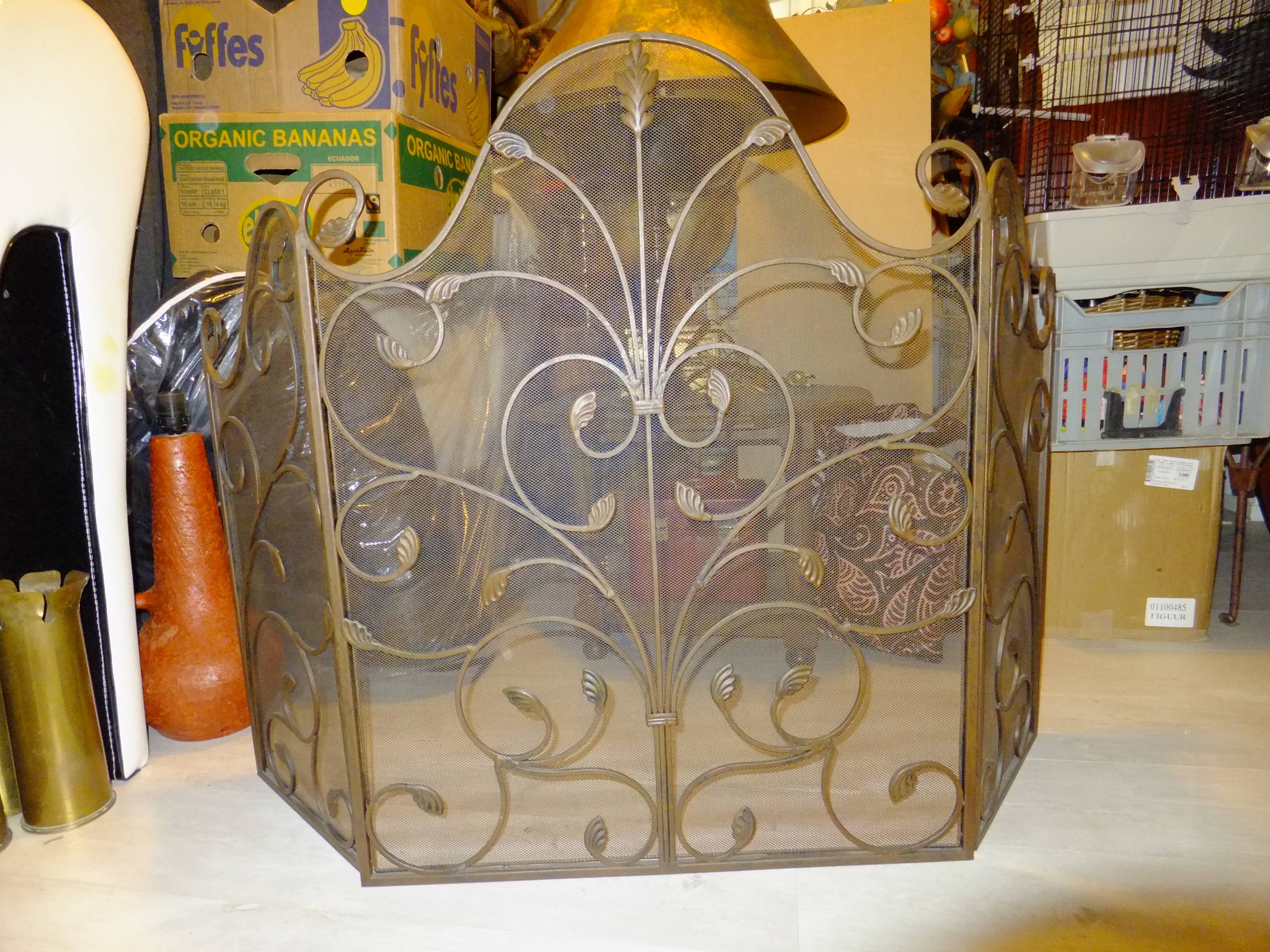 Brocante haardscherm.