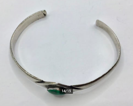 Vintage armband zilver 925 gemerkt Turquoise steen Art Deco Vintage armband zilver 925 gemerkt Turquoise steen Art Deco