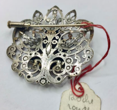 Vintage broche zilver Frankrijk Normandië handgemaakt