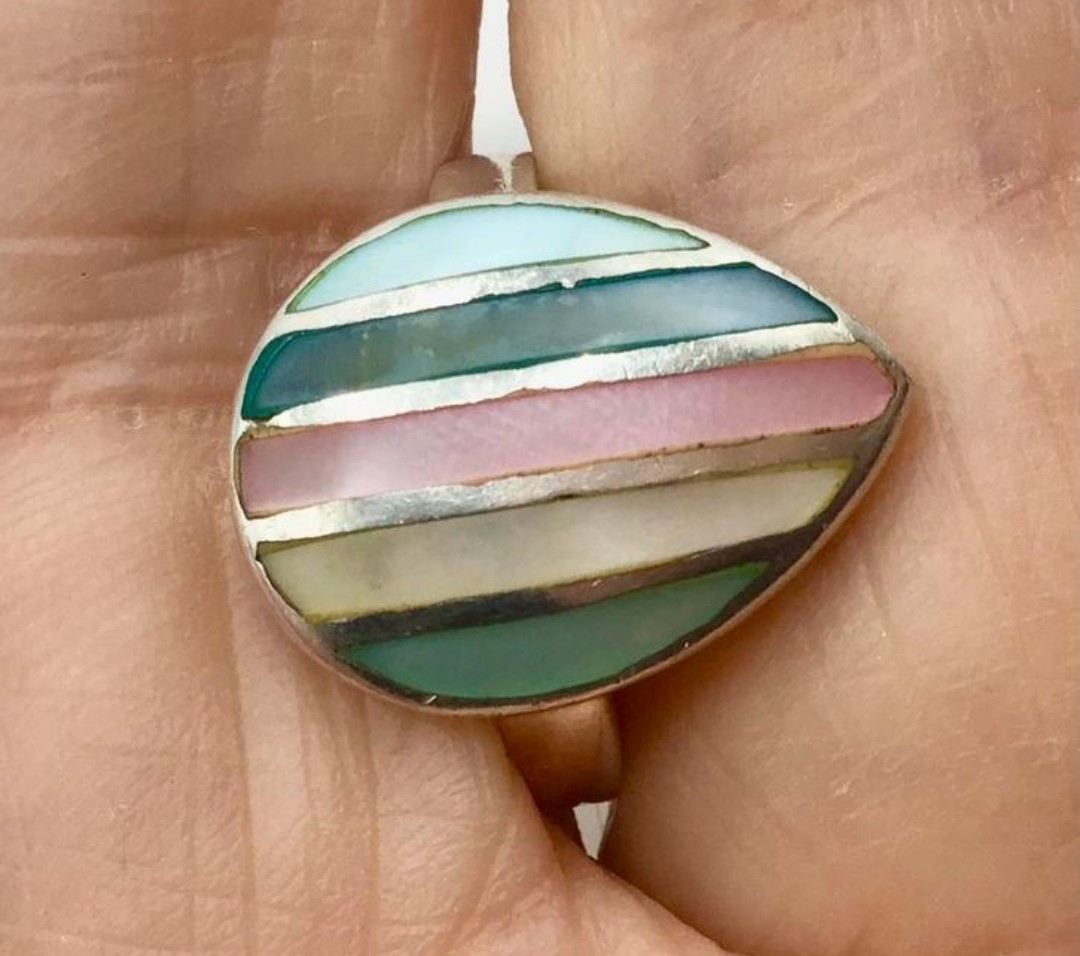 Druppel vormige damesring