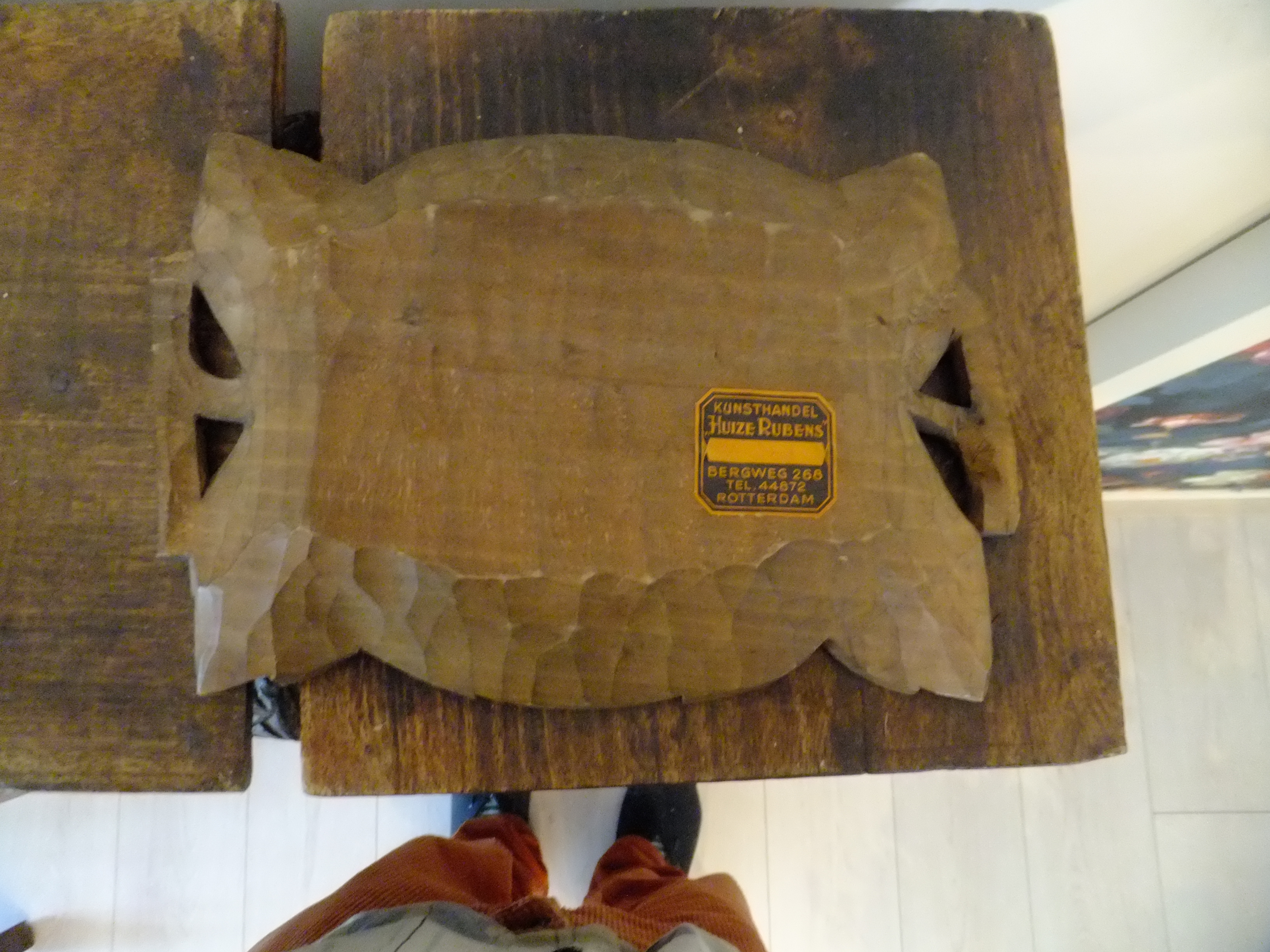 Houten serveer blaadje