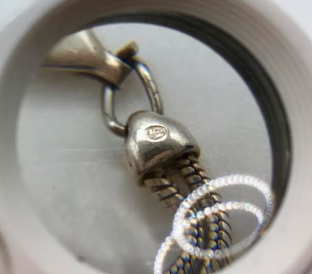 Vintage armband 925 zilver visjes enkelband zilver 925 