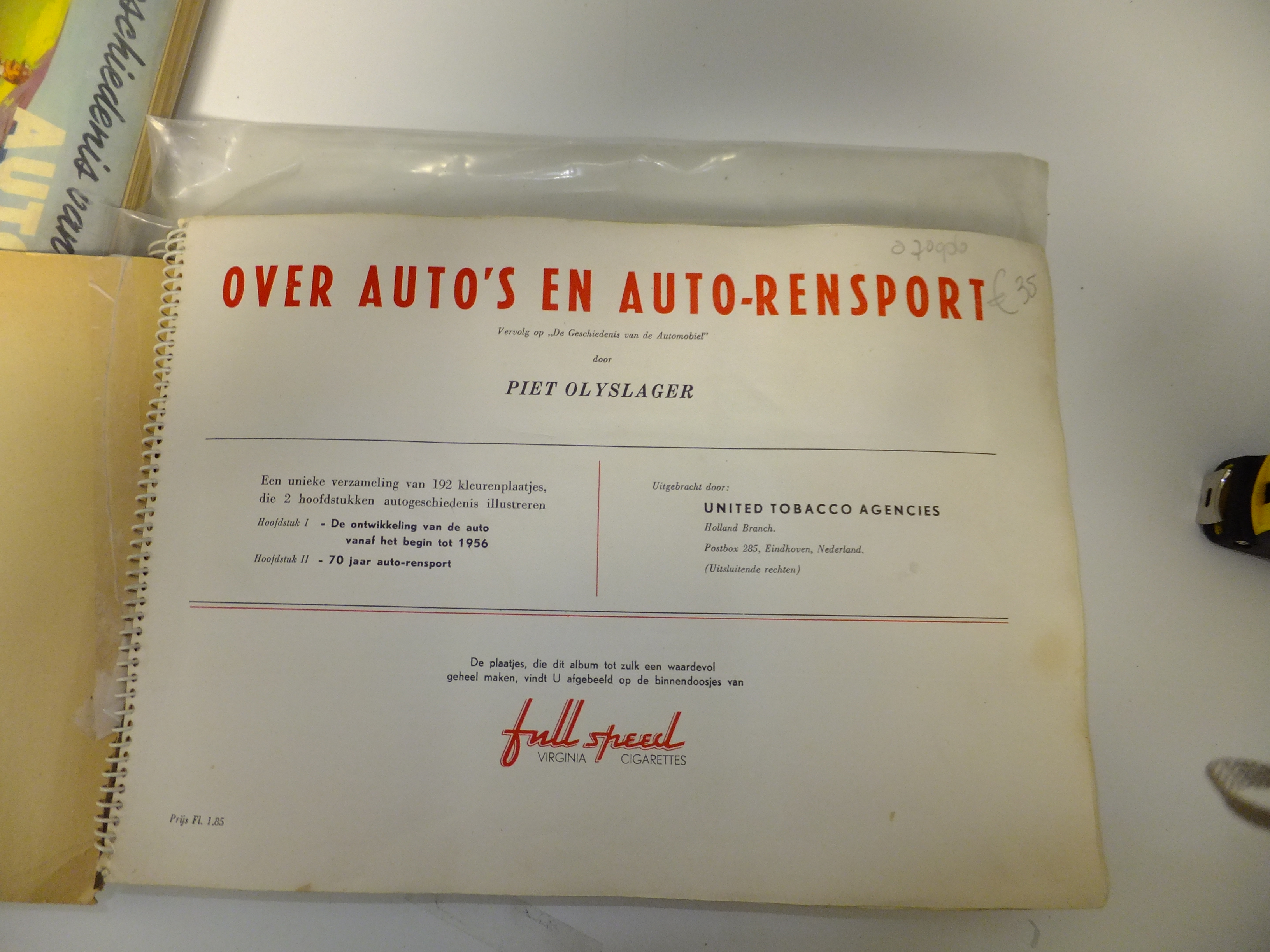 Zeldzame complete set – 4 plaatjesalbums "Geschiedenis van de Automobiel" – ca. 1940-1950