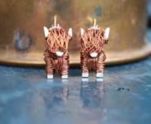 Exclusieve Designer oorbellen door Avril Manderson zilver koper nieuw