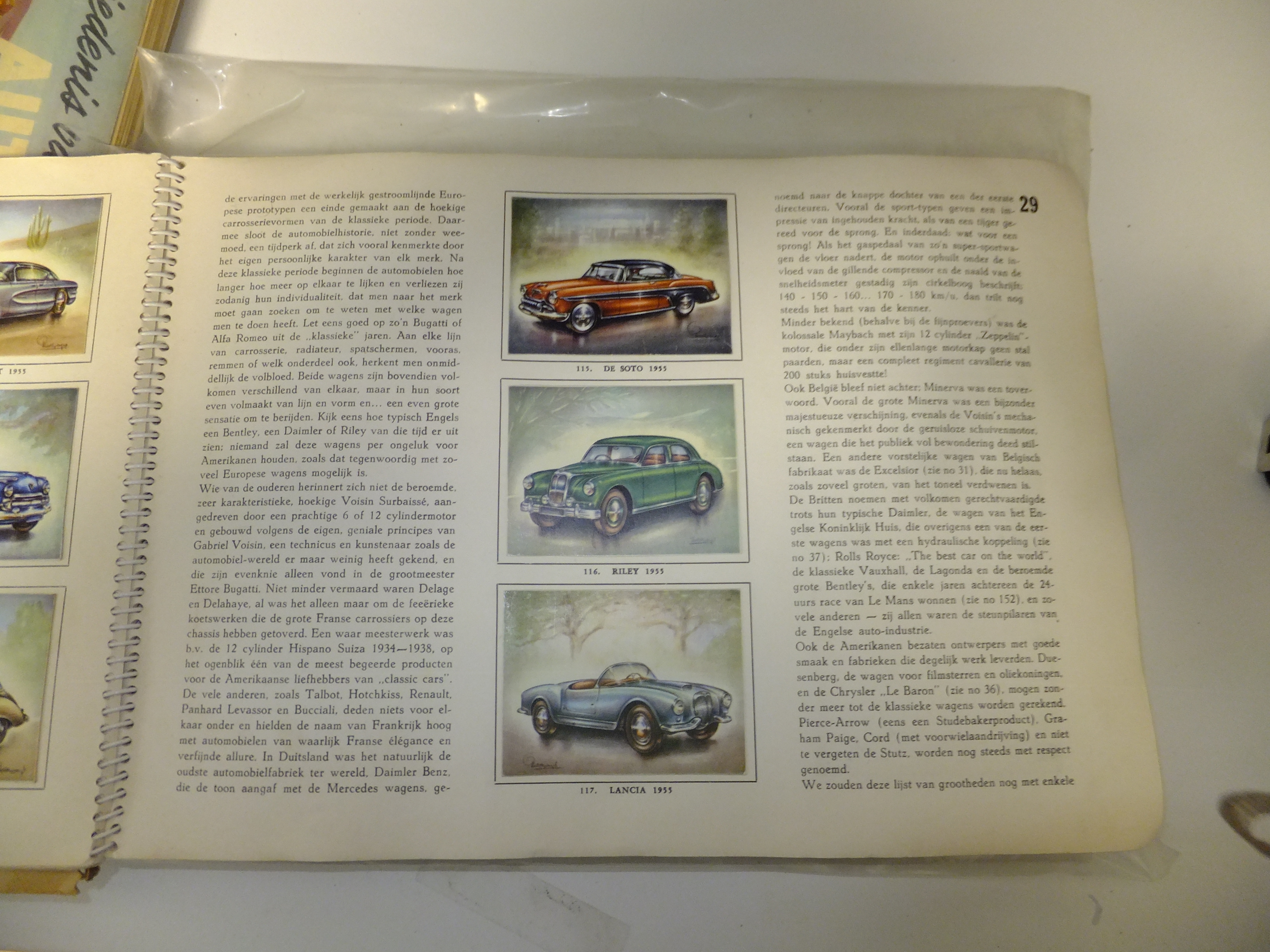 Zeldzame complete set – 4 plaatjesalbums "Geschiedenis van de Automobiel" – ca. 1940-1950
