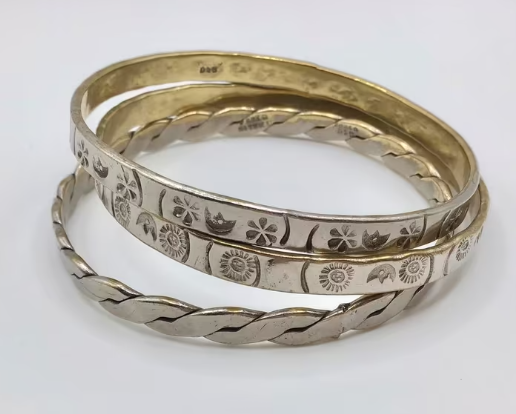 Vintage Taxco armband zilver 925 met koper 3 stuks Taxco