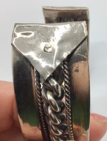 Vintage Berber armband zilver op koper Bedouin Armband