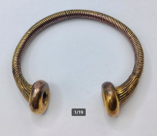 Vintage armband Keltisch Gallisch brons goud schat van Tayac