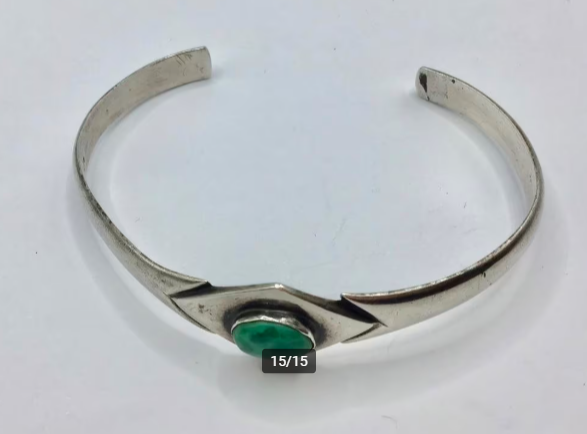 Vintage armband zilver 925 gemerkt Turquoise steen Art Deco Vintage armband zilver 925 gemerkt Turquoise steen Art Deco