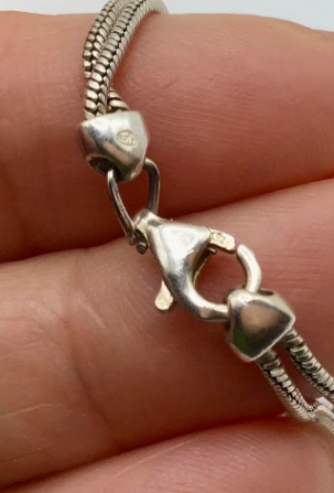 Vintage armband 925 zilver visjes enkelband zilver 925 