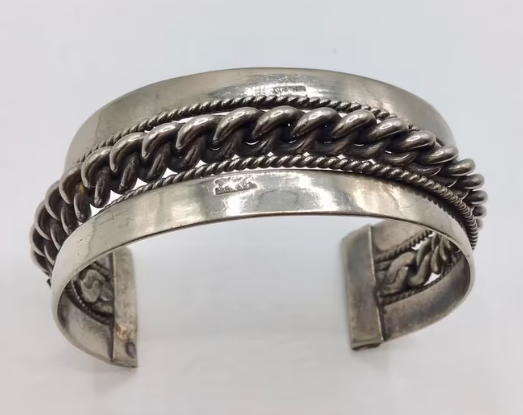 Vintage Berber armband zilver op koper Bedouin Armband