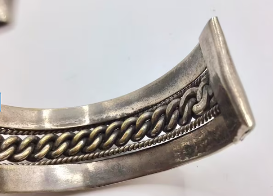 Vintage Berber armband zilver op koper Bedouin Armband