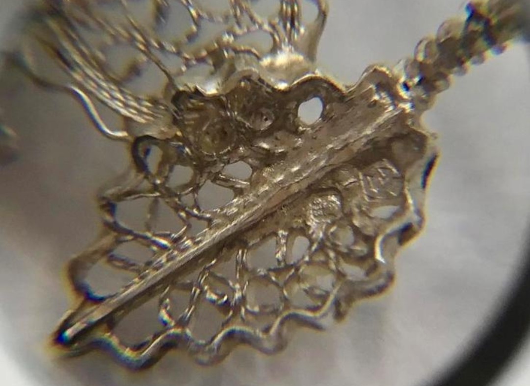 Vintage broche filigrein bloem zilver gemerkt antieke broche Vintage broche filigrein bloem zilver gemerkt antieke broche
