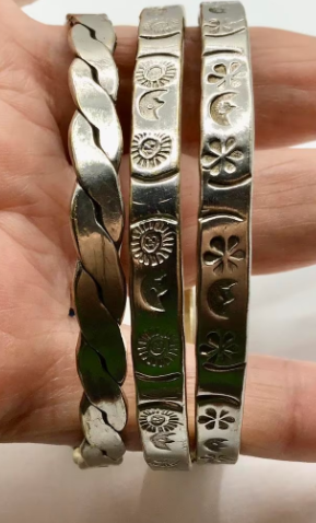 Vintage Taxco armband zilver 925 met koper 3 stuks Taxco