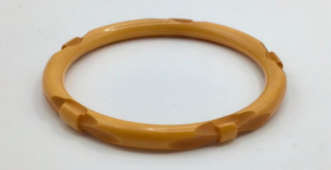 Art Deco armband Bakeliet Butterscotch armband Frankrijk