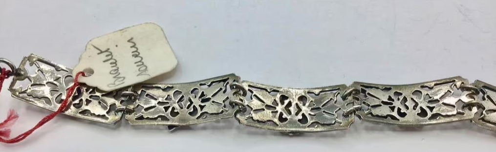 Vintage armband Normandië Frankrijk wapen schip zilver Vintage armband Normandië Frankrijk wapen schip zilver