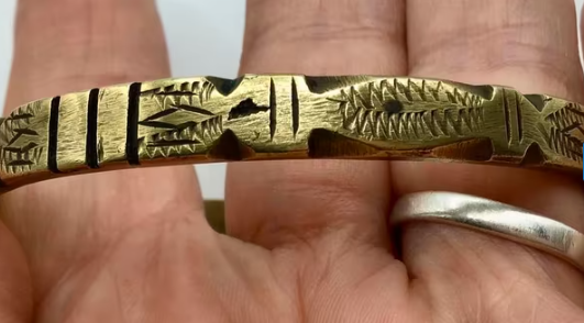 Vintage Tuareg armband koper brons bewerkt Touareg armband