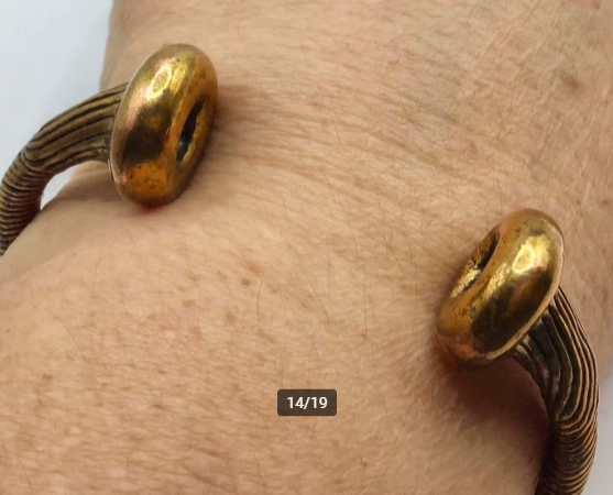 Vintage armband Keltisch Gallisch brons goud schat van Tayac